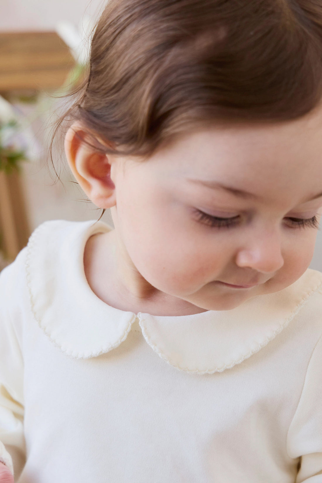 Pima Cotton Wrenley Bodysuit - Parchment Childrens Bodysuit from Jamie Kay USA
