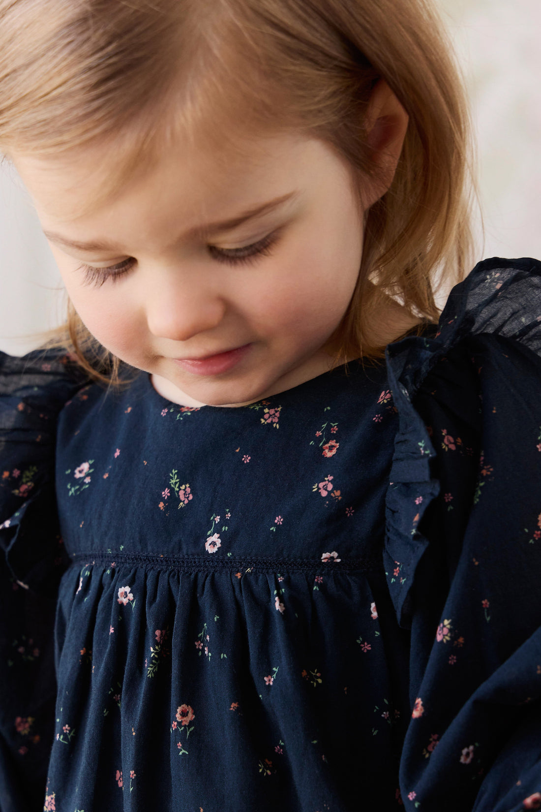 Organic Cotton Kaianna Playsuit - Eloise Navy Childrens Playsuit from Jamie Kay USA