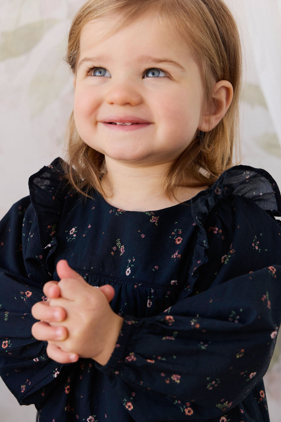 Organic Cotton Kaianna Playsuit - Eloise Navy Childrens Playsuit from Jamie Kay USA