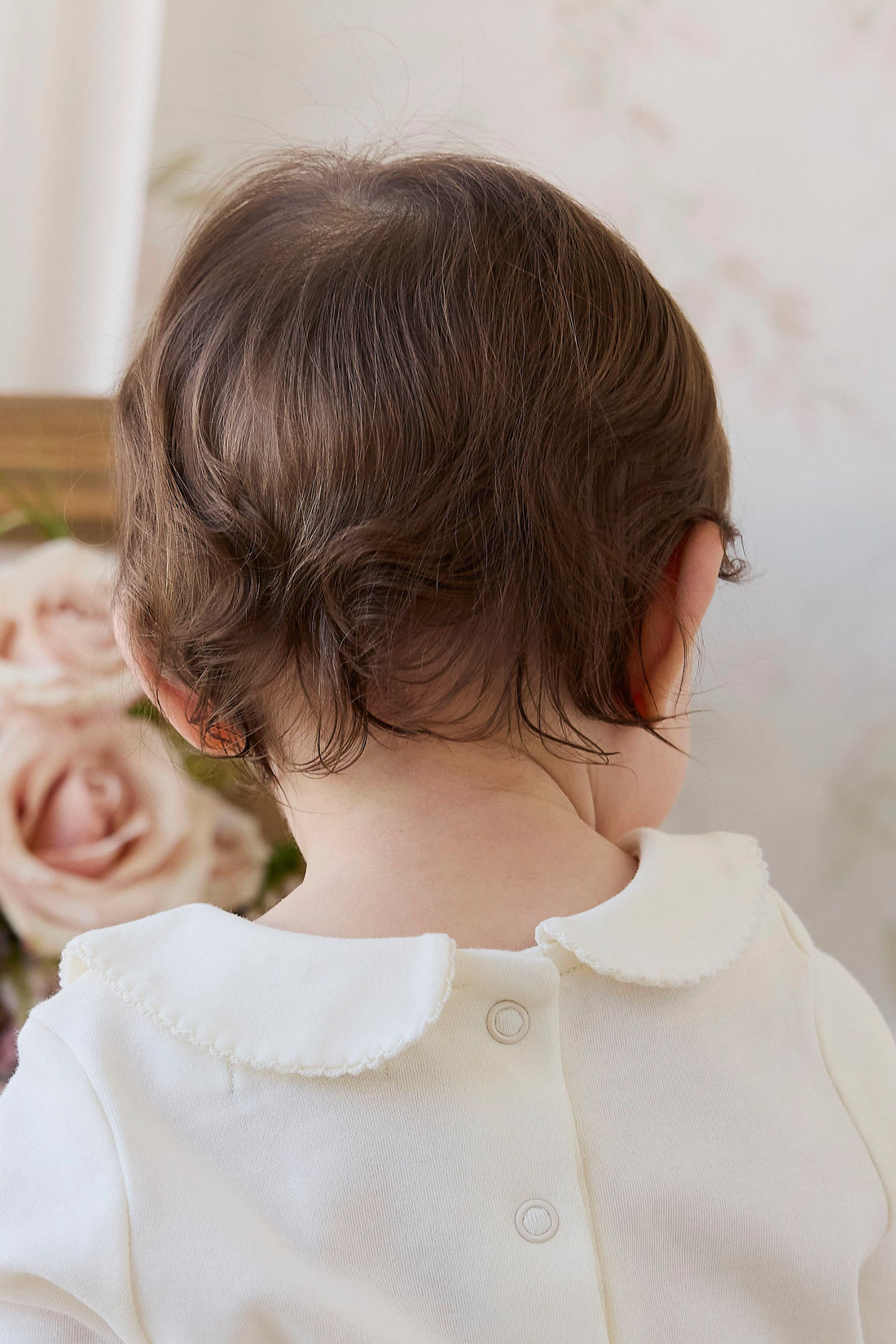 Pima Cotton Wrenley Bodysuit - Parchment Childrens Bodysuit from Jamie Kay USA