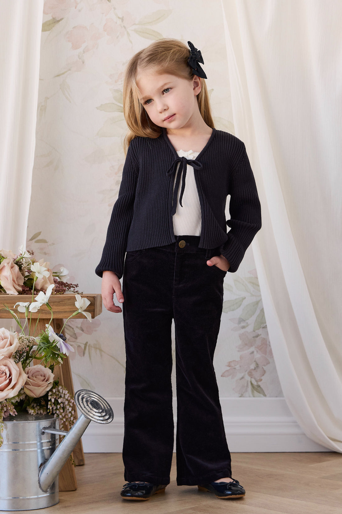 Gracen Pincord Pant - Eclipse Childrens Pants from Jamie Kay USA