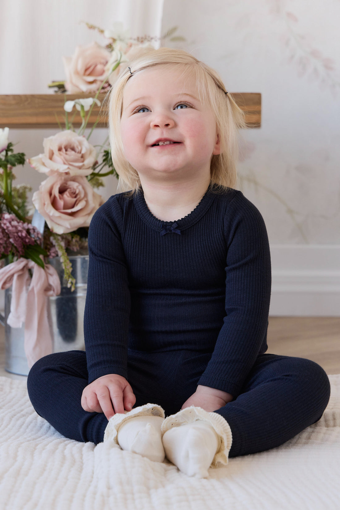 Organic Cotton Modal Maude Bodysuit - Eclipse Childrens Bodysuit from Jamie Kay USA