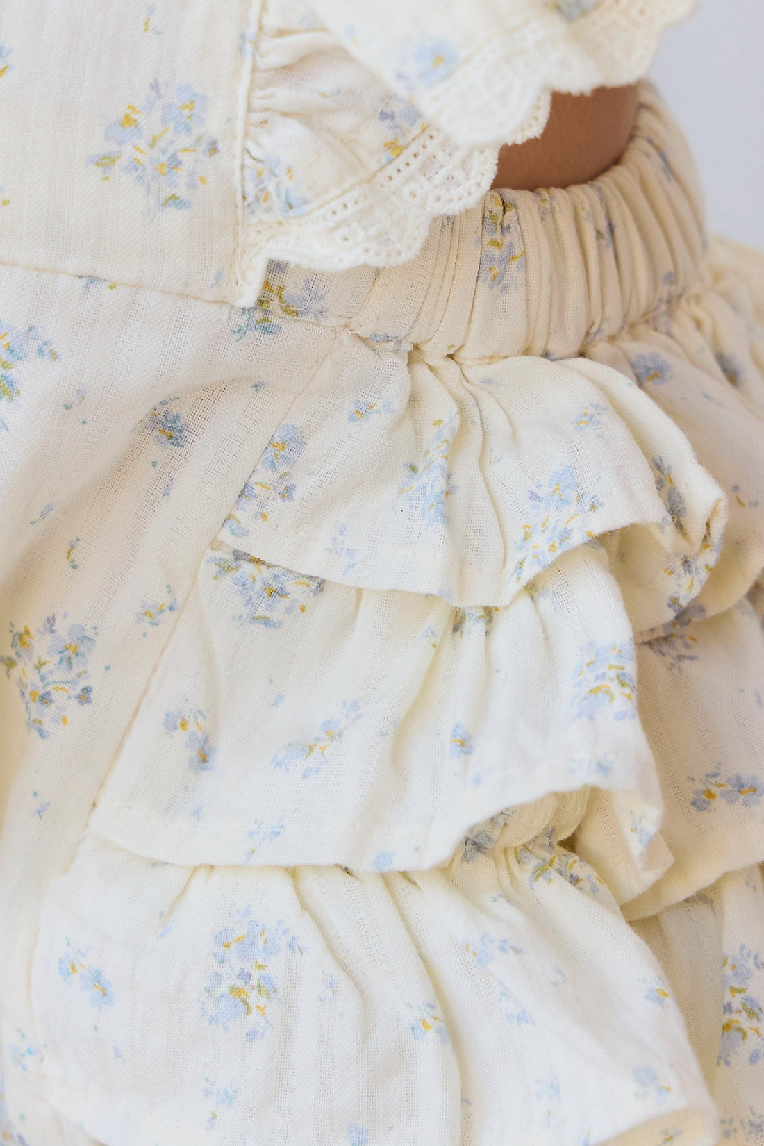 Organic Cotton Elka Playsuit - Justine Vanilla Sky Childrens Playsuit from Jamie Kay USA