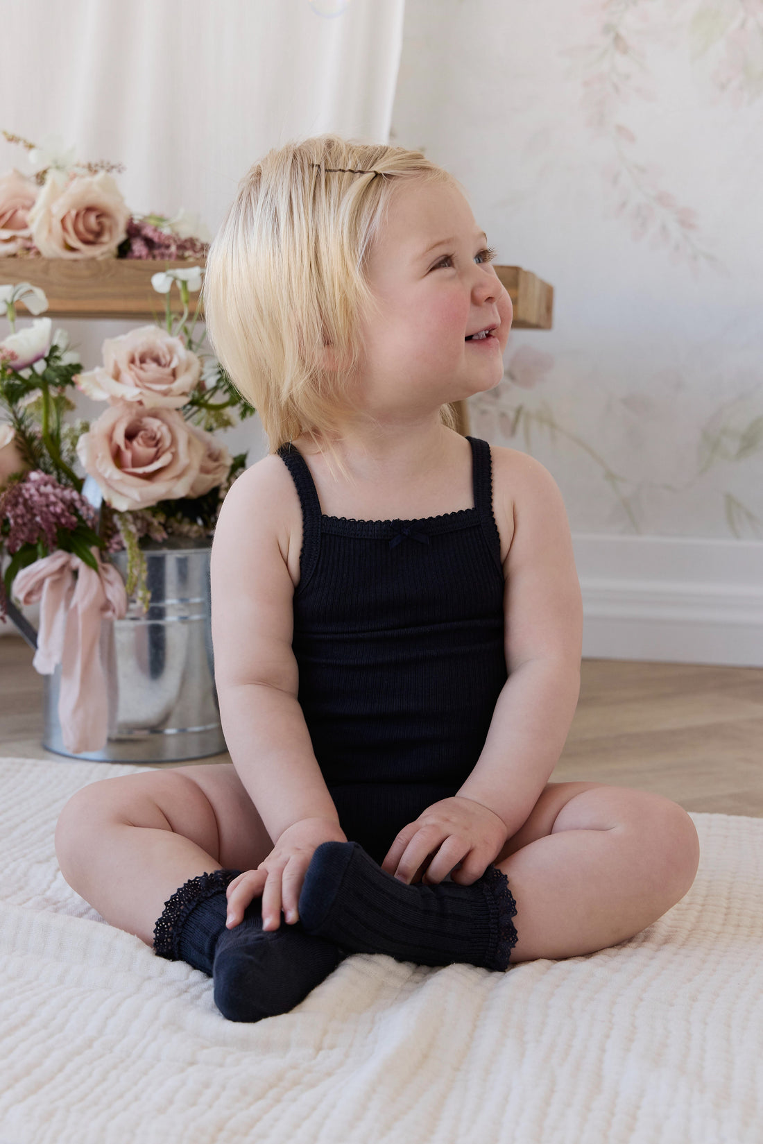 Organic Cotton Modal Laylin Singletsuit - Eclipse Childrens Bodysuit from Jamie Kay USA