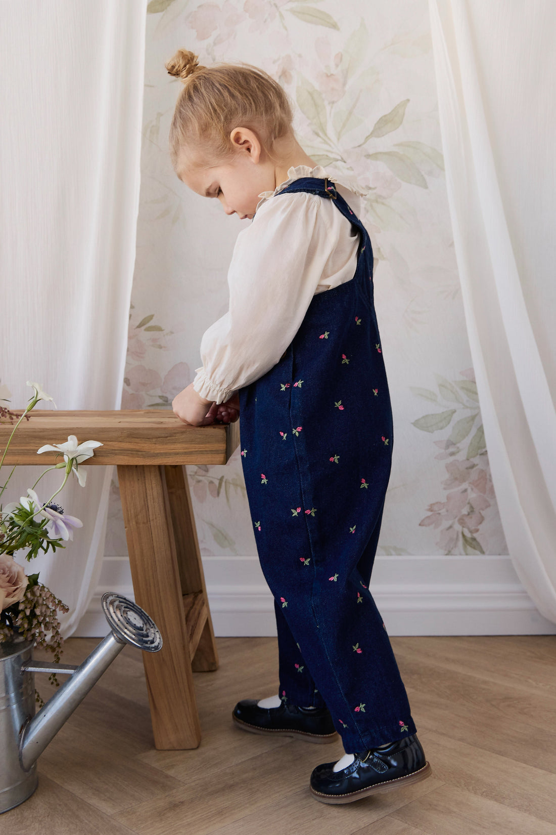 Blair Overall - Rosebud Denim Childrens Overall from Jamie Kay USA
