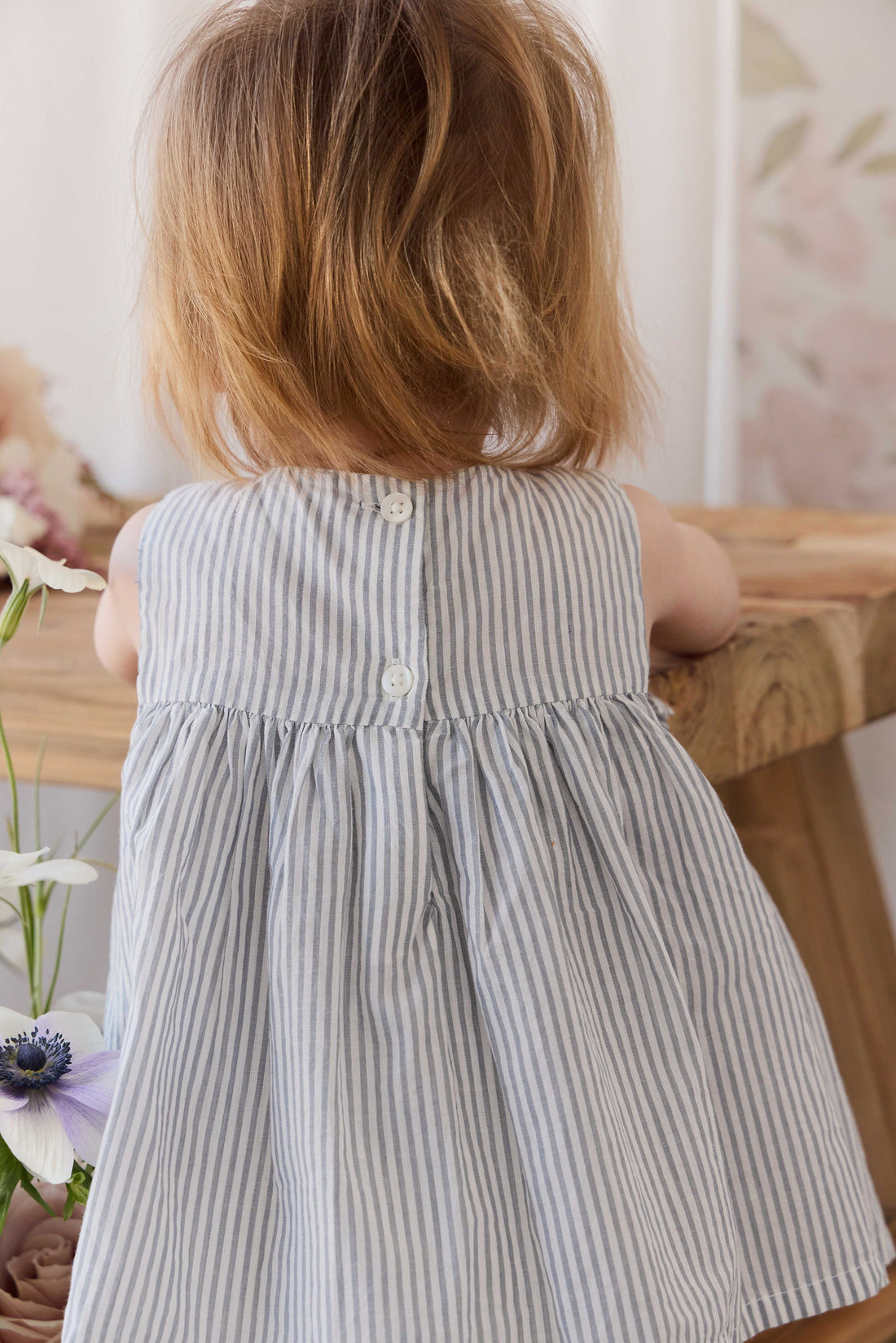 Organic Cotton Gracen Playsuit - Harbour Stripe Childrens Playsuit from Jamie Kay USA