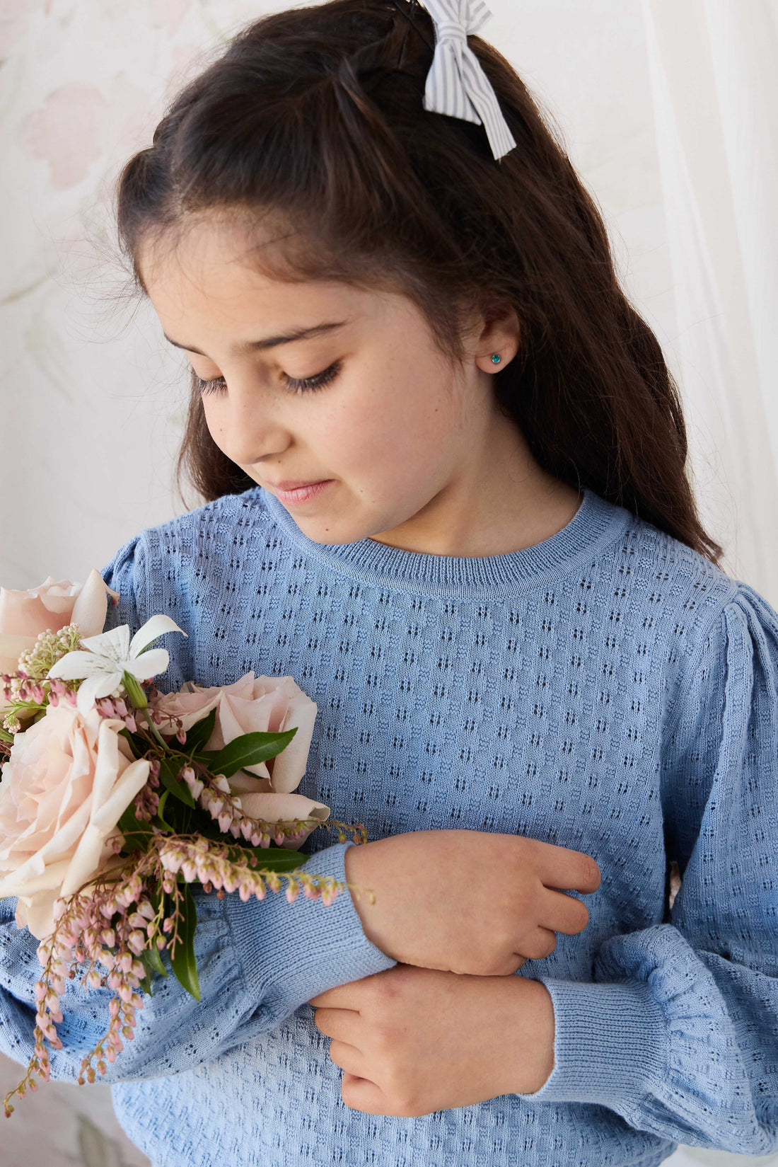 Penelope Jumper - Dusky Blue Childrens Jumper from Jamie Kay USA