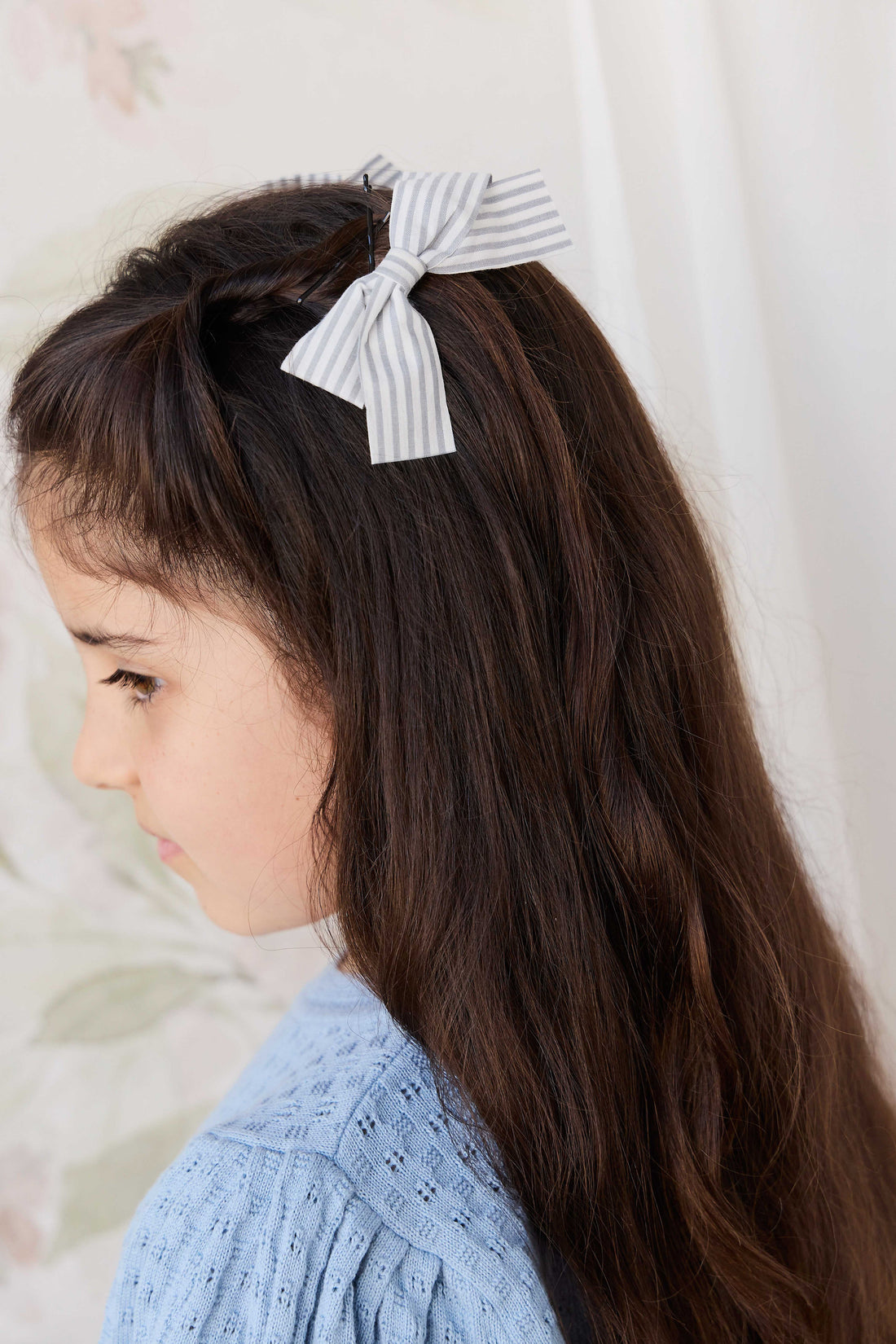 Wrenley Clip 2PK - Harbour Stripe Childrens Hair Accessories from Jamie Kay USA