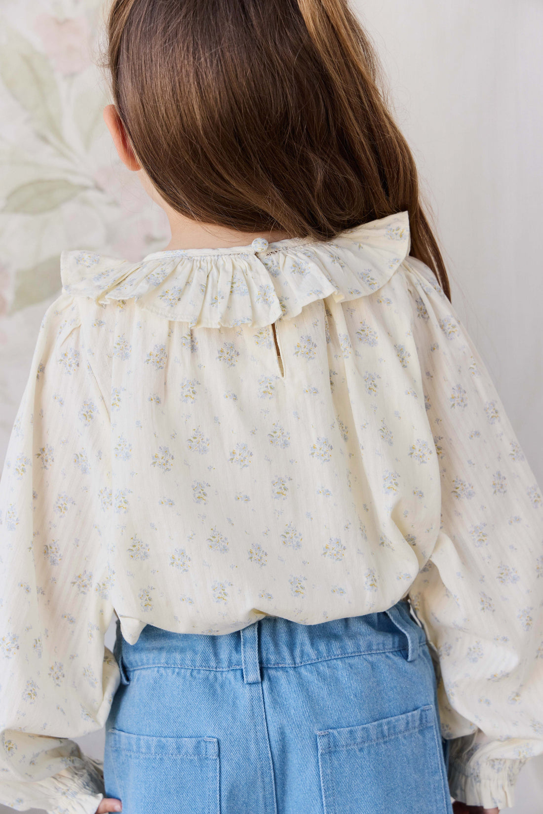 Organic Cotton Leonie Top - Justine Vanilla Sky Childrens Top from Jamie Kay USA