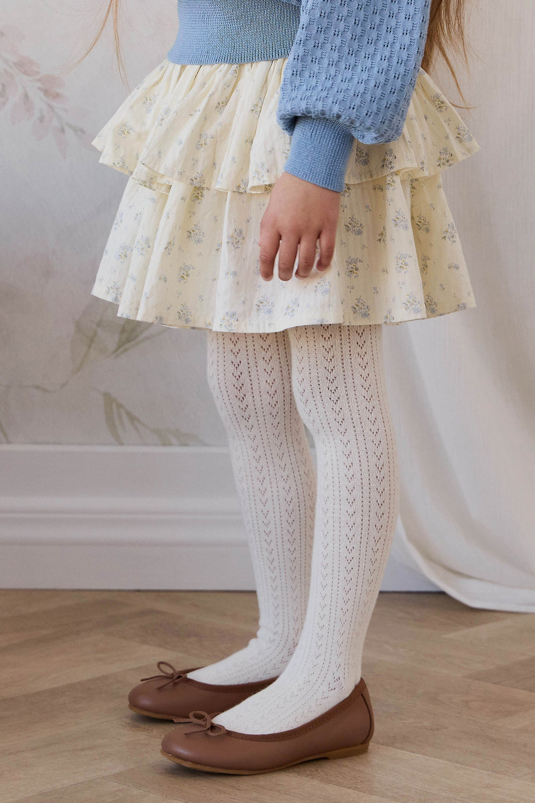 Mia Tight - Parchment Childrens Tights from Jamie Kay USA