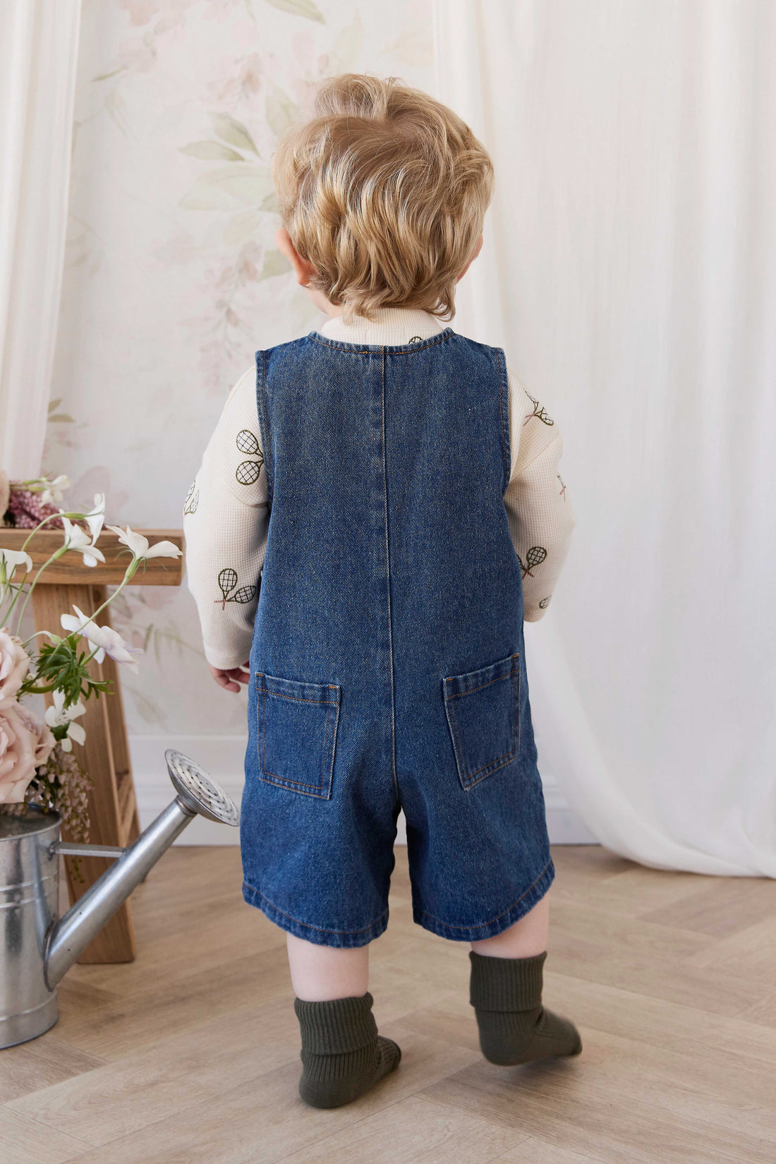 Sorrel Playsuit - Classic Wash Denim Childrens Playsuit from Jamie Kay USA