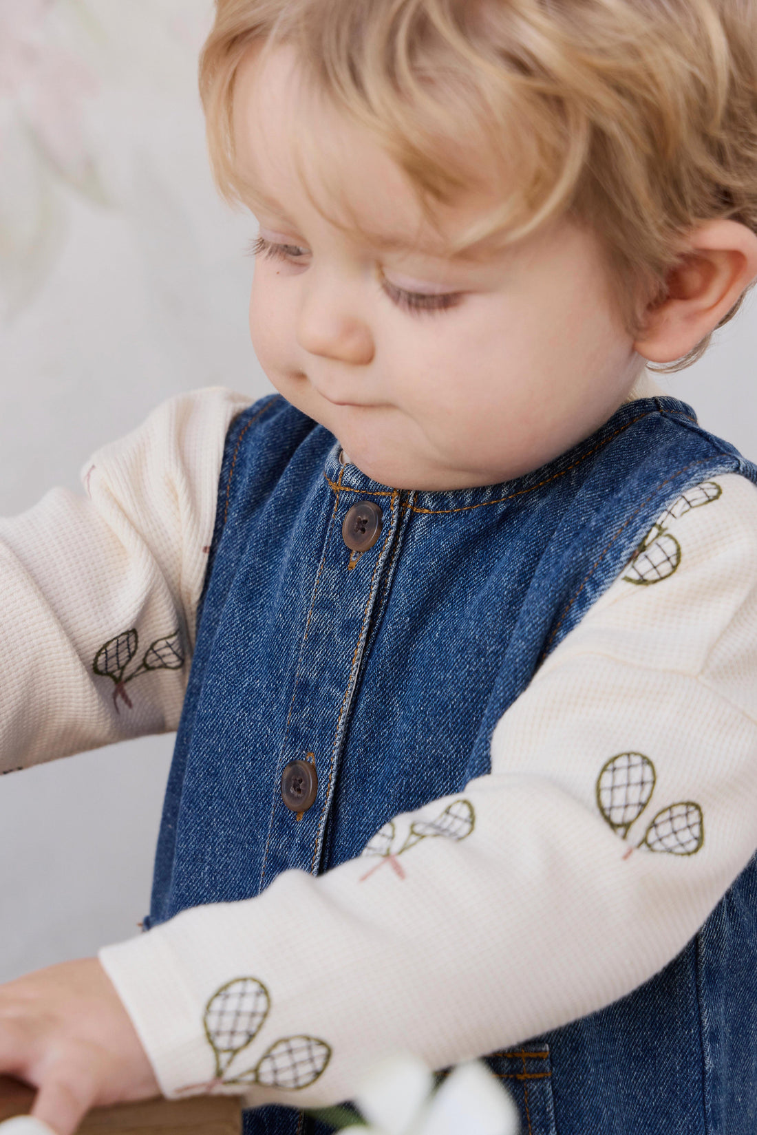 Sorrel Playsuit - Classic Wash Denim Childrens Playsuit from Jamie Kay USA