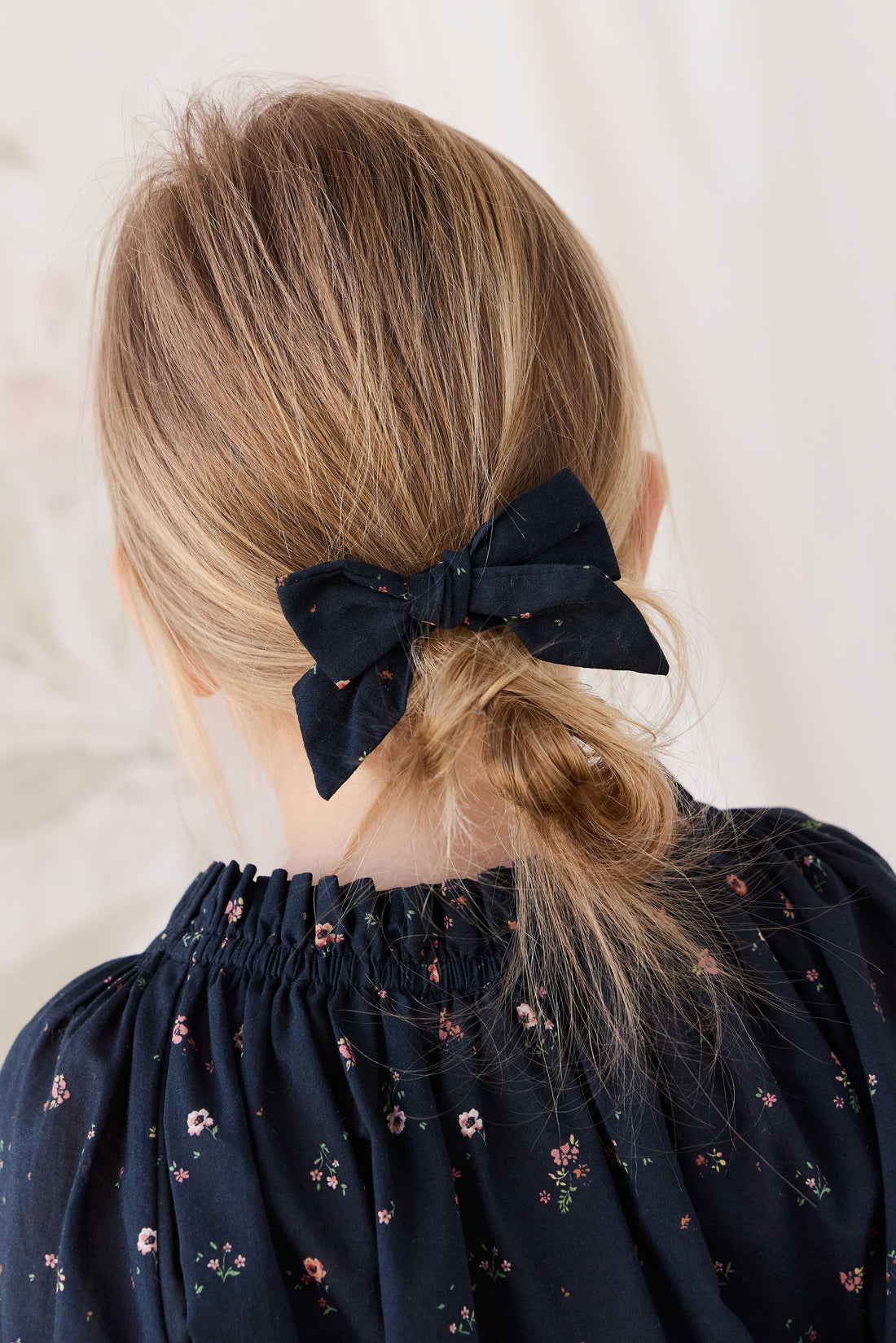 Dovie Bow - Eloise Navy Childrens Bow from Jamie Kay USA