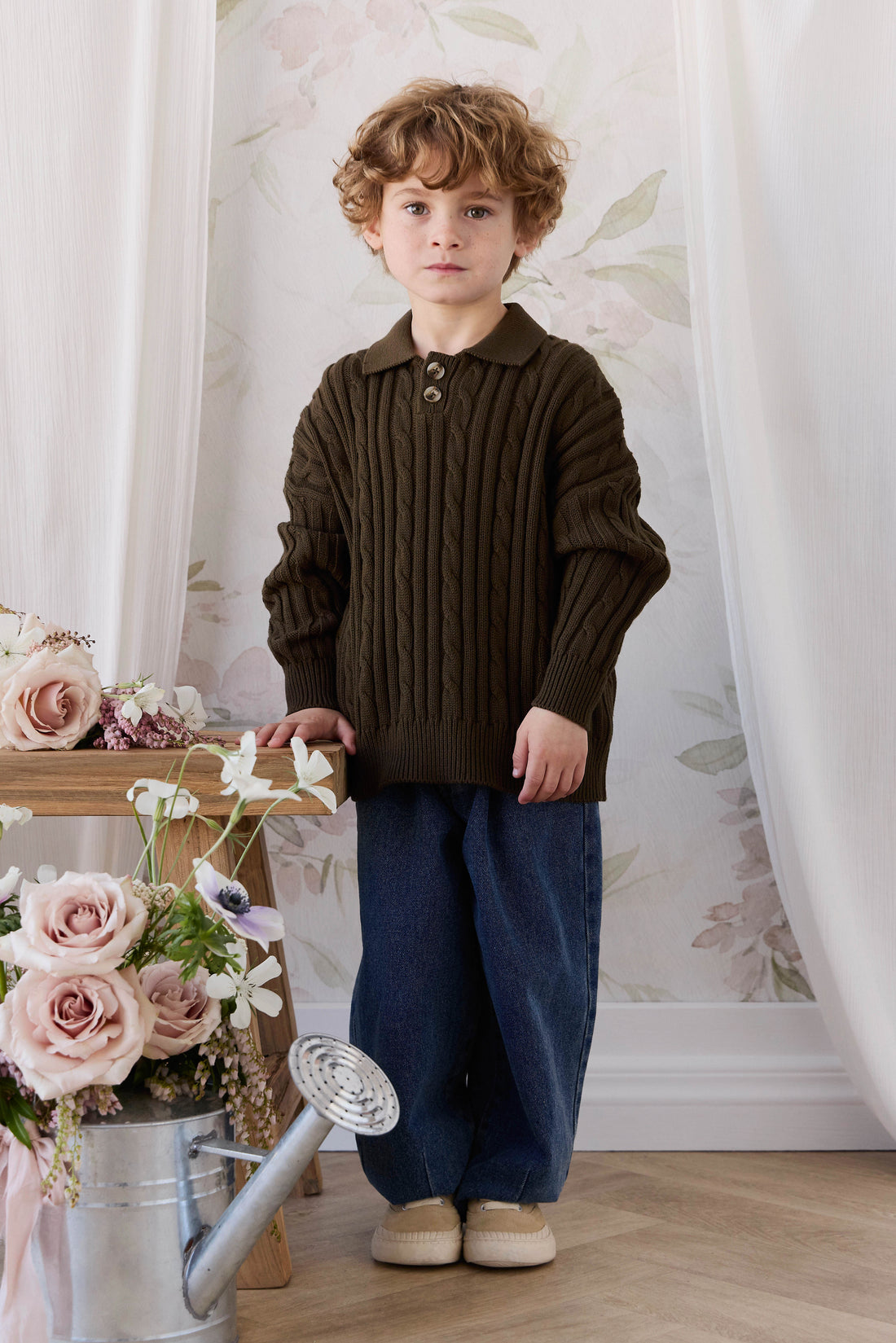 Wade Knit Jumper - Forest Childrens Jumper from Jamie Kay USA