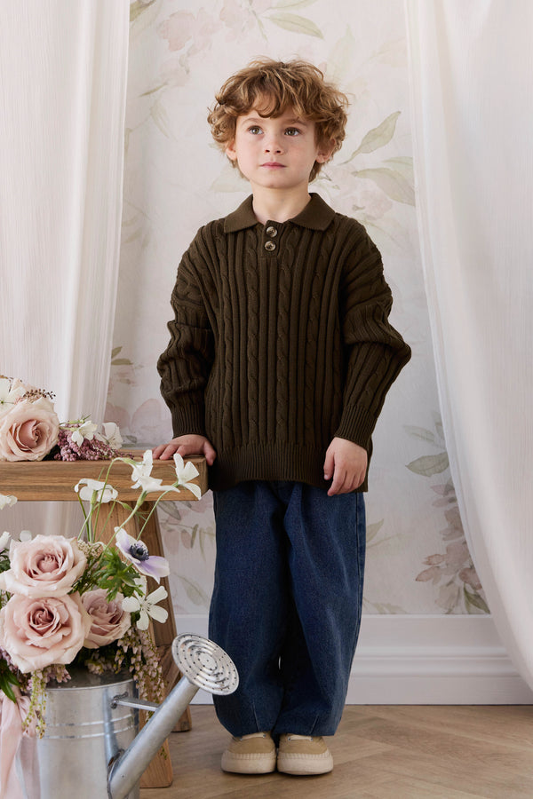 Wade Knit Jumper - Forest Childrens Jumper from Jamie Kay USA