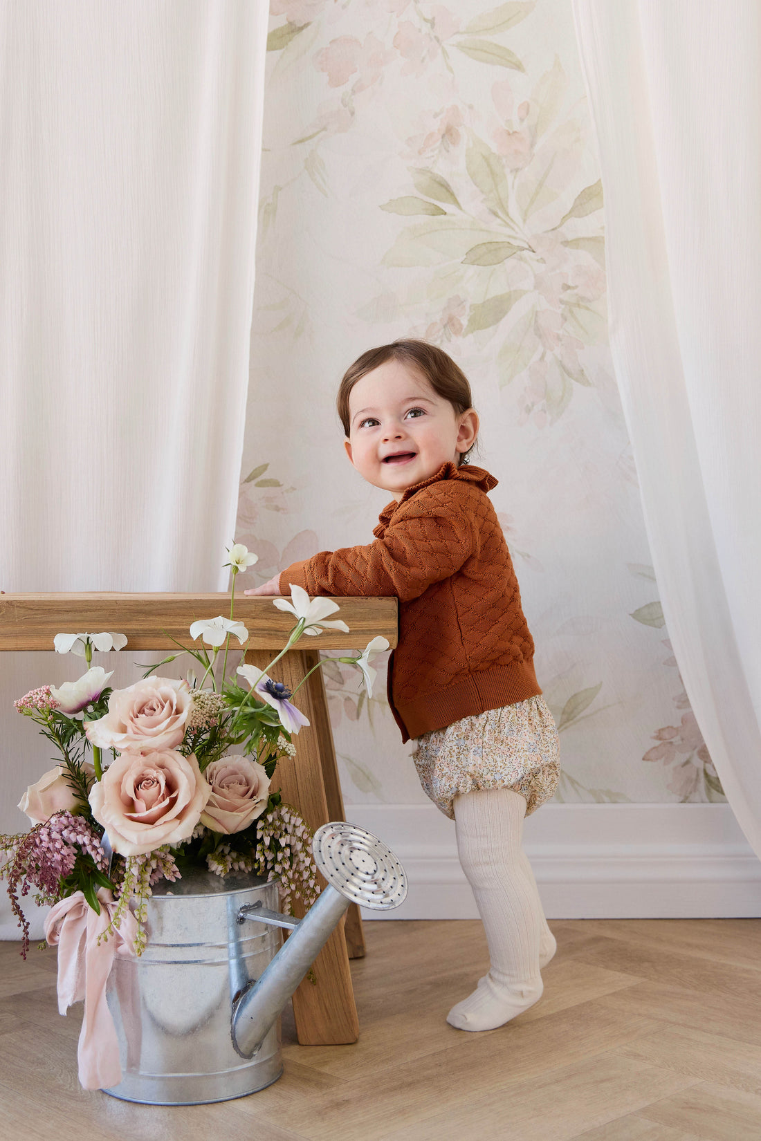 Alison Cardigan - Dusty Ginger Childrens Cardigan from Jamie Kay USA