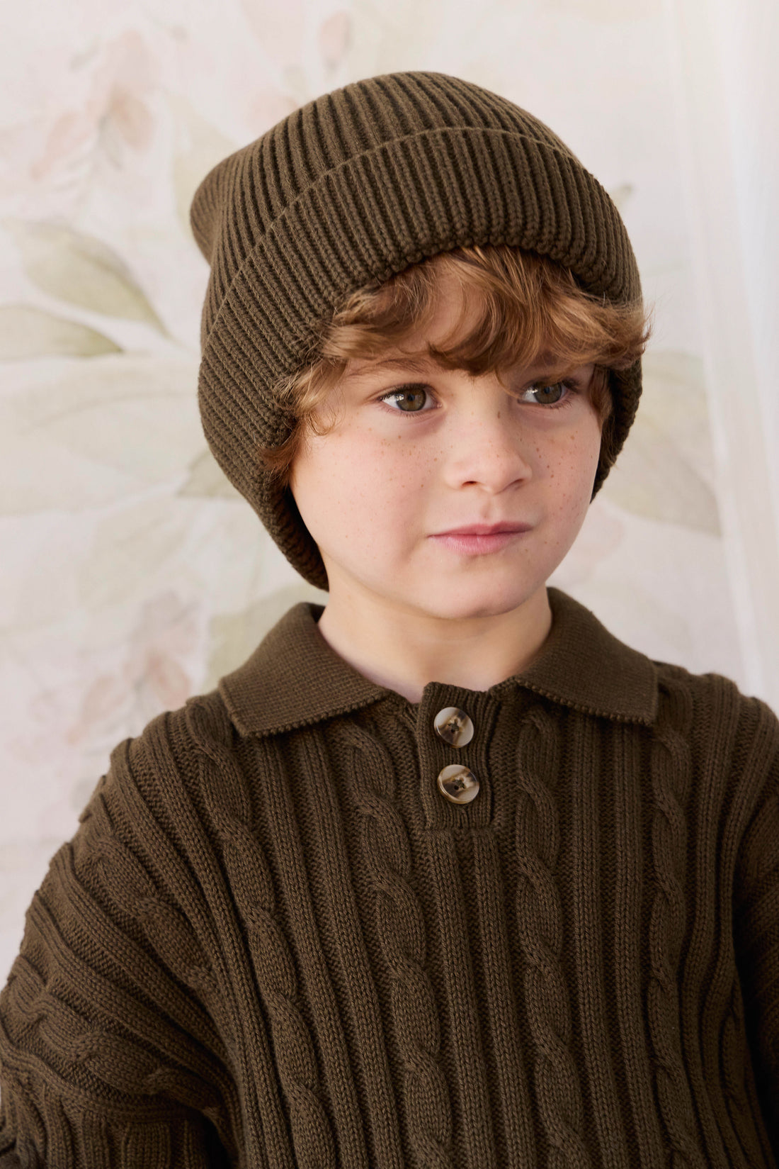 Leon Knitted Beanie - Forest Childrens Beanie from Jamie Kay USA