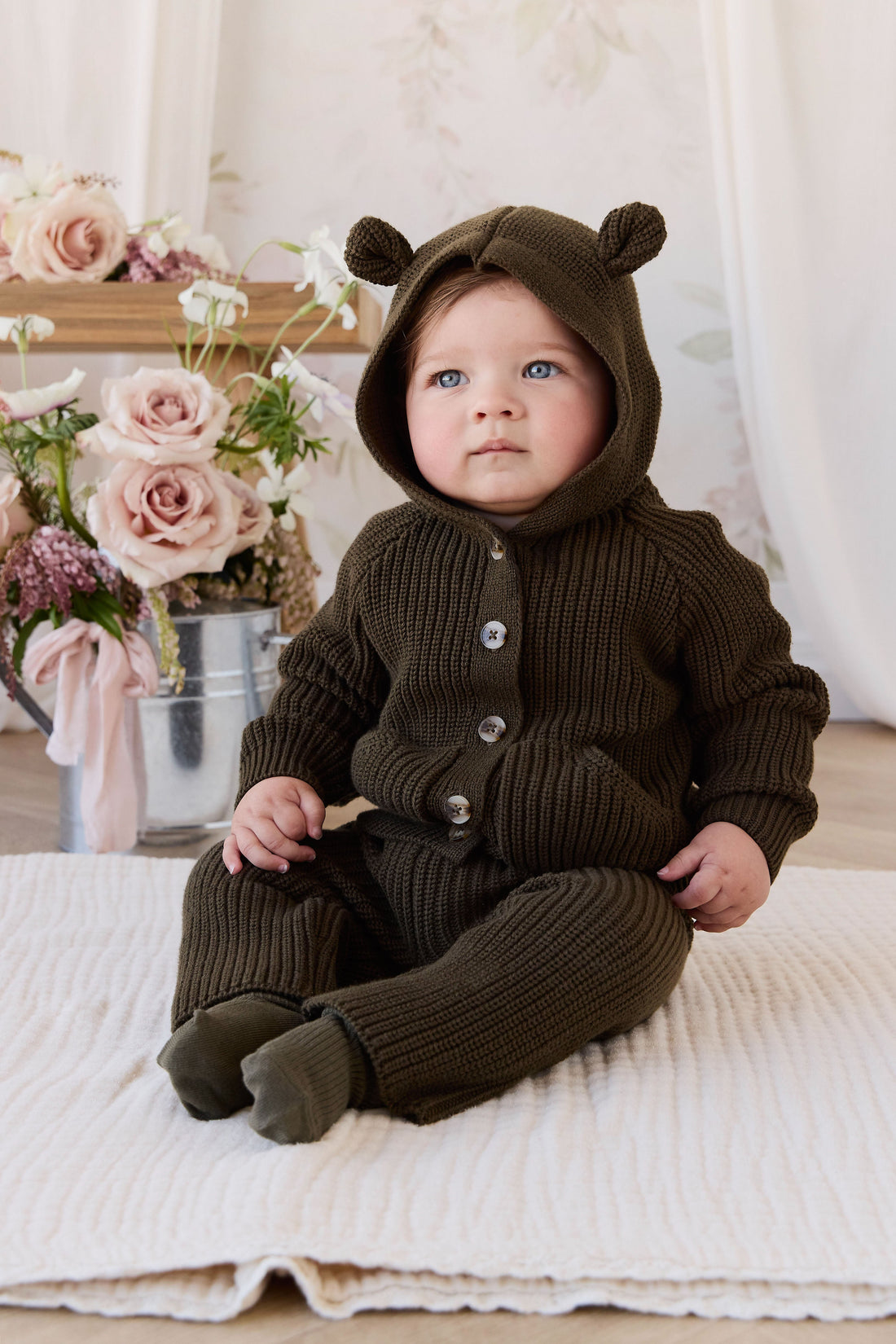 Bear Cardigan - Forest Childrens Cardigan from Jamie Kay USA