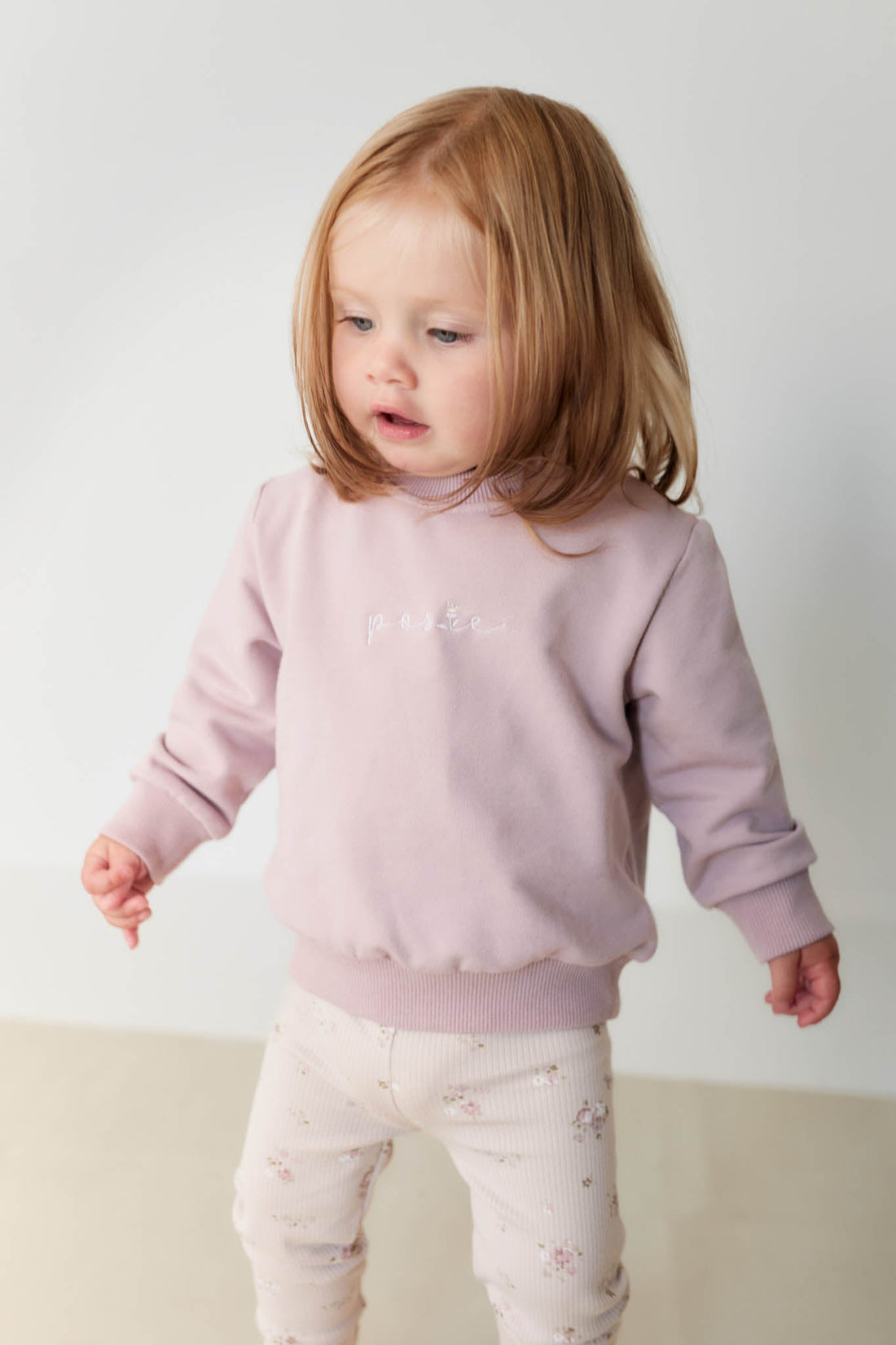 Organic Cotton Jalen Oversized Jumper - Heather Haze Childrens Sweatshirt from Jamie Kay USA