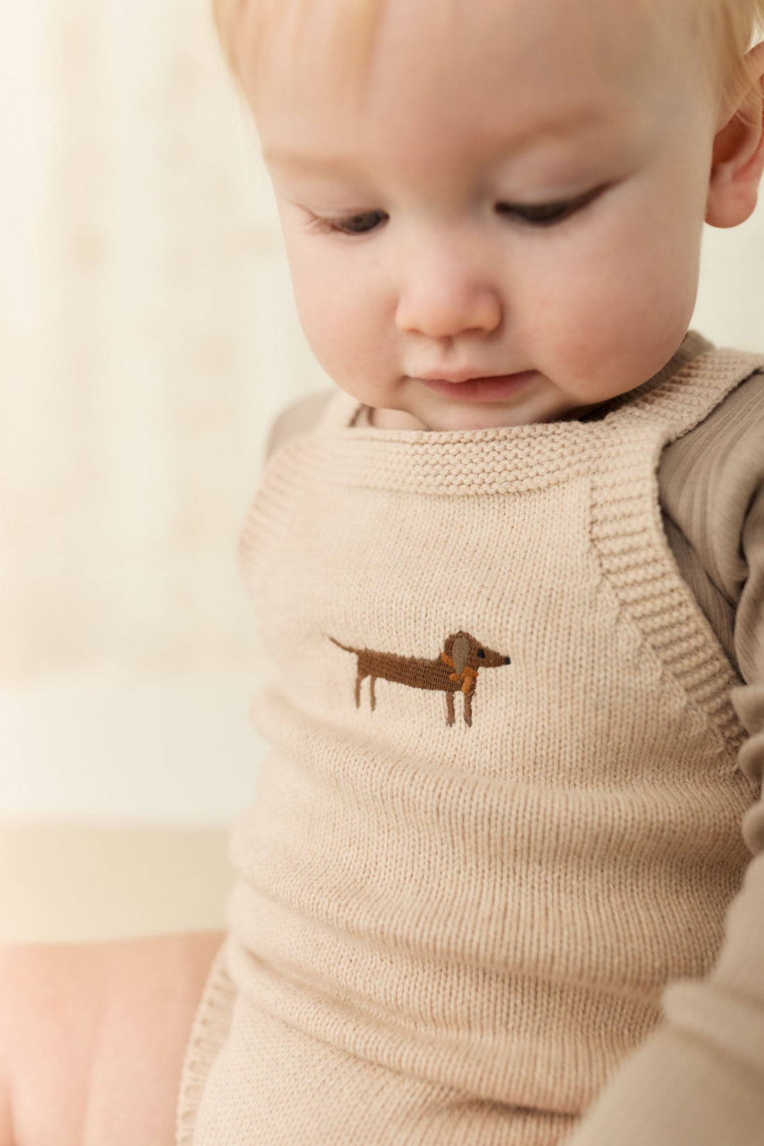 Ethan Playsuit - Oatmeal Marle Cosy Basil Childrens Playsuit from Jamie Kay USA