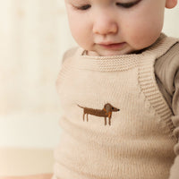 Ethan Playsuit - Oatmeal Marle Cosy Basil Childrens Playsuit from Jamie Kay USA