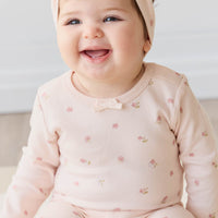 Organic Cotton Long Sleeve Bodysuit - Meredith Morganite Childrens Bodysuit from Jamie Kay USA