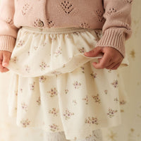 Organic Cotton Ruby Skirt - Goldie Bouquet Egret Childrens Skirt from Jamie Kay USA
