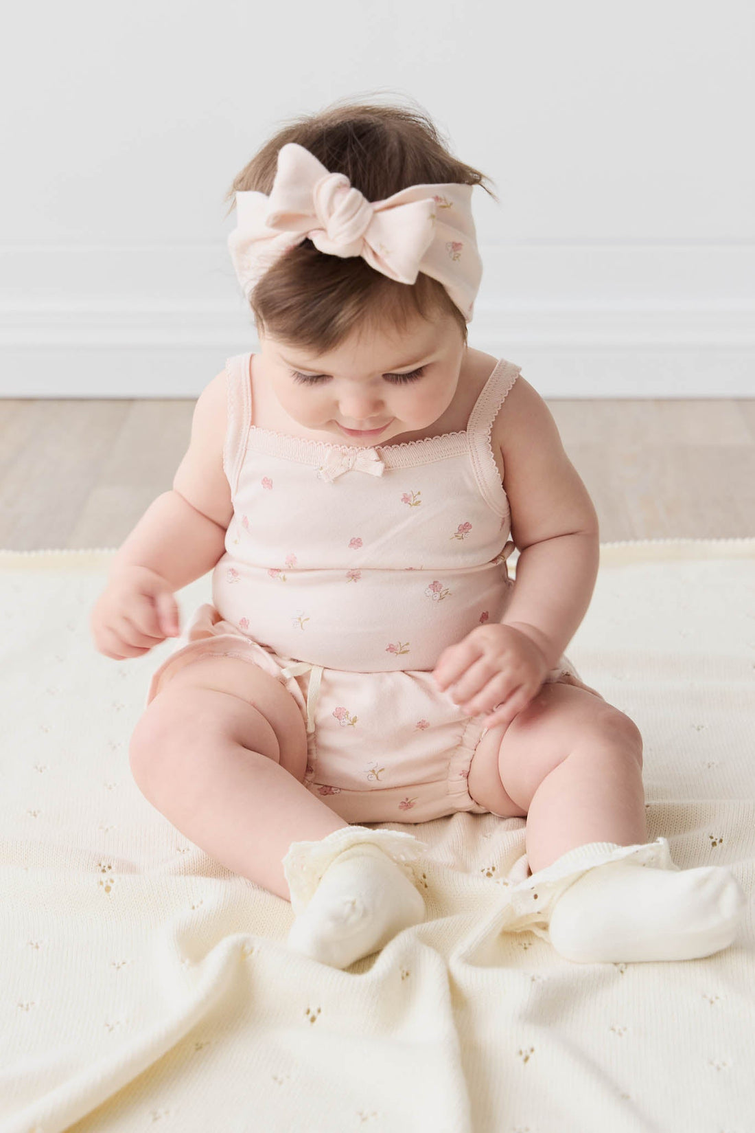 Organic Cotton Bridget Singlet Bodysuit - Meredith Morganite Childrens Bodysuit from Jamie Kay USA