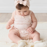 Organic Cotton Bridget Singlet Bodysuit - Meredith Morganite Childrens Bodysuit from Jamie Kay USA