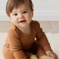 Organic Cotton Modal Long Sleeve Bodysuit - Baker Childrens Bodysuit from Jamie Kay USA