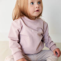 Organic Cotton Jalen Oversized Jumper - Heather Haze Childrens Sweatshirt from Jamie Kay USA