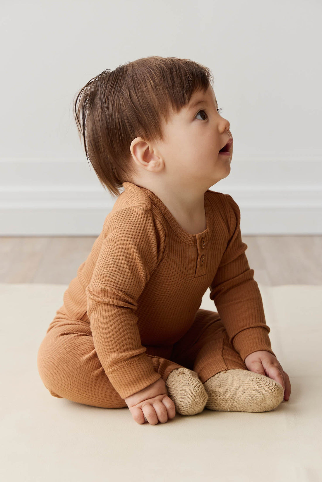 Organic Cotton Modal Long Sleeve Bodysuit - Baker Childrens Bodysuit from Jamie Kay USA