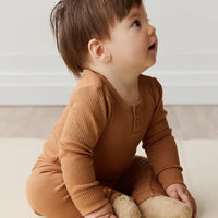 Organic Cotton Modal Long Sleeve Bodysuit - Baker Childrens Bodysuit from Jamie Kay USA