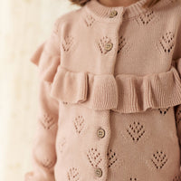 Tilly Cardigan - Dusky Rose Childrens Cardigan from Jamie Kay USA