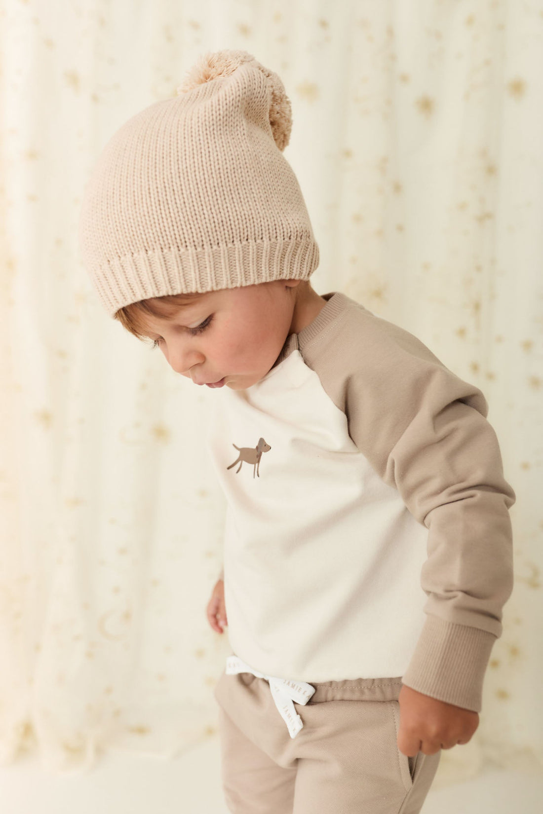 Organic Cotton Tao Sweatshirt - Vintage Taupe Cosy Basil Childrens Sweatshirt from Jamie Kay USA