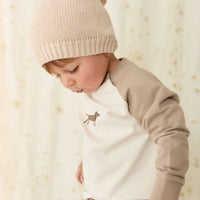 Organic Cotton Tao Sweatshirt - Vintage Taupe Cosy Basil Childrens Sweatshirt from Jamie Kay USA