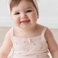 Organic Cotton Bridget Singlet Bodysuit - Meredith Morganite Childrens Bodysuit from Jamie Kay USA