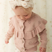 Tilly Cardigan - Dusky Rose Childrens Cardigan from Jamie Kay USA