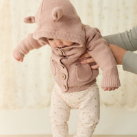 Sebastian Knitted Cardigan/Jacket - Dusky Rose Marle Childrens Cardigan from Jamie Kay USA