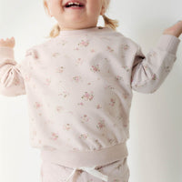 Organic Cotton Aubrey Sweatshirt - Petite Fleur Violet Childrens Sweatshirt from Jamie Kay USA