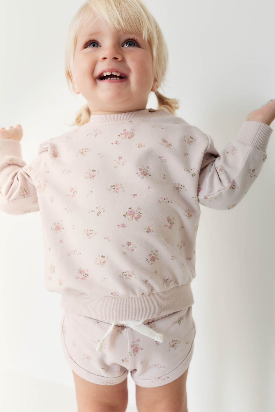 Organic Cotton Aubrey Sweatshirt - Petite Fleur Violet Childrens Sweatshirt from Jamie Kay USA