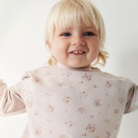 Organic Cotton Aubrey Sweatshirt - Petite Fleur Violet Childrens Sweatshirt from Jamie Kay USA