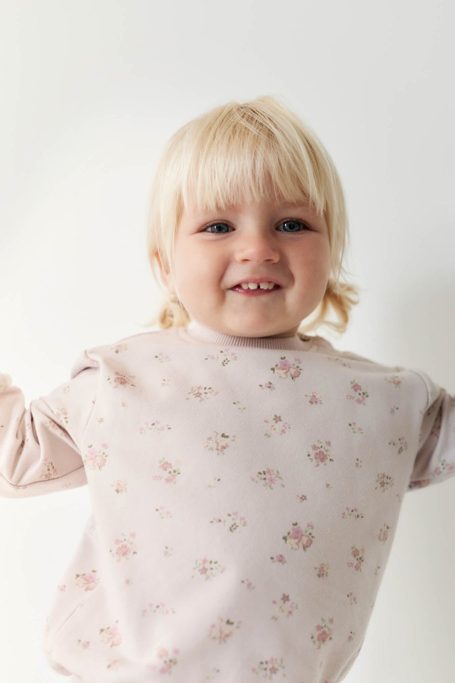 Organic Cotton Aubrey Sweatshirt - Petite Fleur Violet Childrens Sweatshirt from Jamie Kay USA