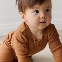 Organic Cotton Modal Long Sleeve Bodysuit - Baker Childrens Bodysuit from Jamie Kay USA