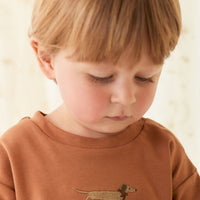 Pima Cotton Eddie T-Shirt - Spiced Cosy Basil Childrens Top from Jamie Kay USA