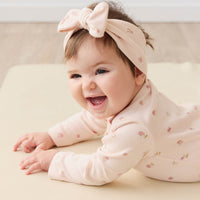 Organic Cotton Long Sleeve Bodysuit - Meredith Morganite Childrens Bodysuit from Jamie Kay USA