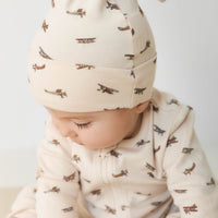 Organic Cotton Knot Beanie - Avion Shell Childrens Hat from Jamie Kay USA