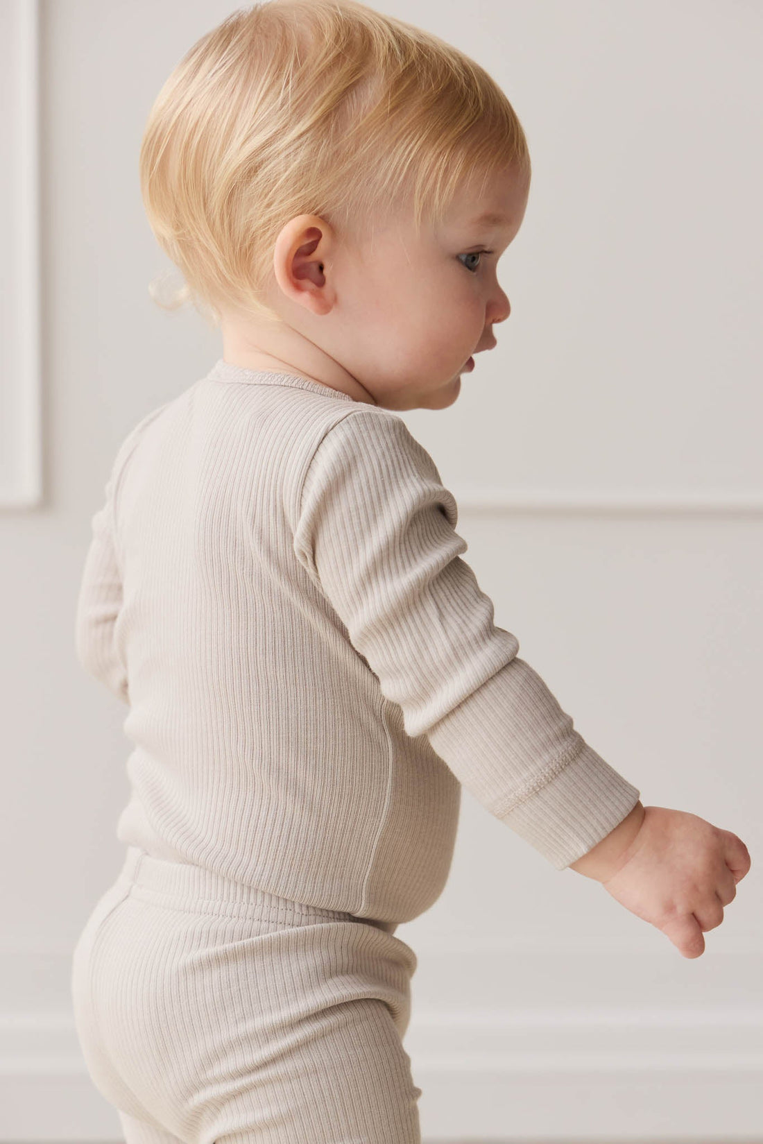 Organic Cotton Modal Long Sleeve Bodysuit - Milford Childrens Bodysuit from Jamie Kay USA