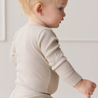 Organic Cotton Modal Long Sleeve Bodysuit - Milford Childrens Bodysuit from Jamie Kay USA