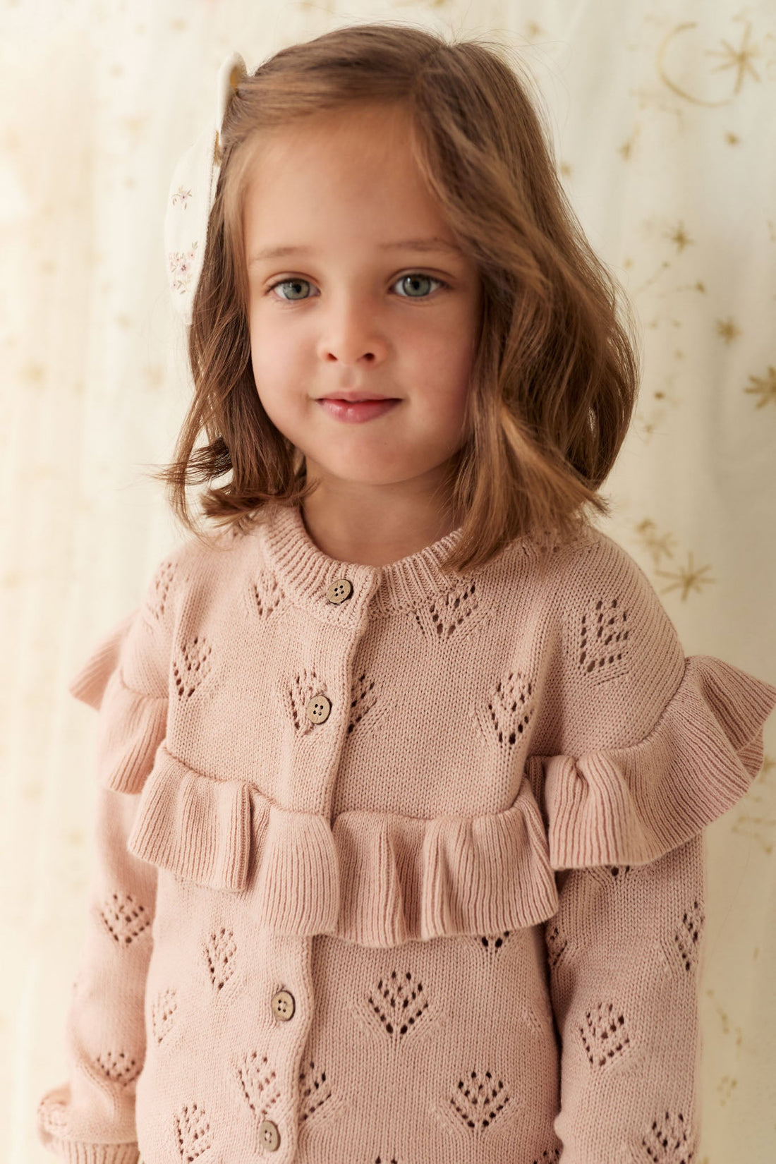 Tilly Cardigan - Dusky Rose Childrens Cardigan from Jamie Kay USA